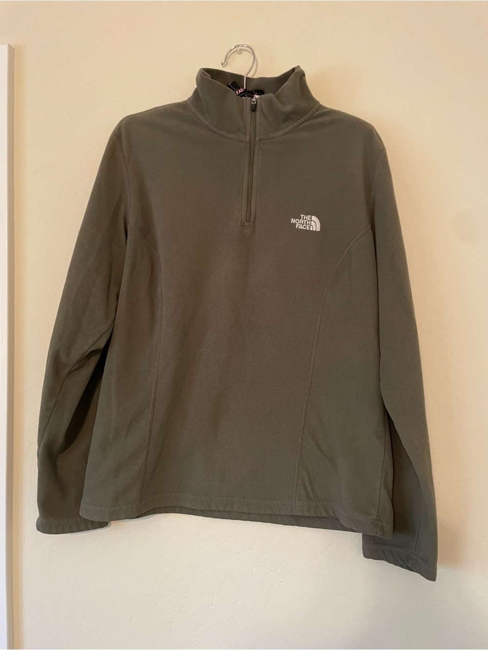 The North Face Woman’s Olive Green Quarter-Zip Fleece Pullover